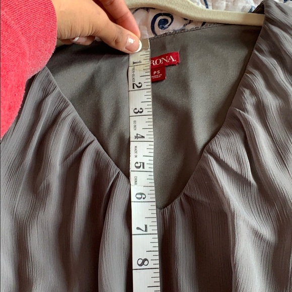 Merona • EUC Grey Chiffon Dress - Picture 5 of 5